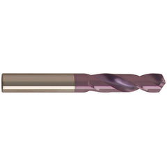 #50 Dia. x #50 Shank × 11 mm Flute Length × 36 mm OAL, 3xD, 118°, nano-FIREX, 2 Flute, External Coolant, Round Solid Carbide Drill - Americas Industrial Supply