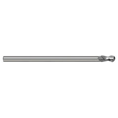 1/2″ Dia. × 7/16″ Shank × 3/4″ DOC × 6″ OAL, Carbide Uncoated, 2 Flute, Ballnose End Mill