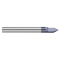 Engraving Cutters - 0.1250″ (1/8″) Shank Diameter × 40° included Carbide Pointed Engraver, 1 Flute, AlTiN Coated