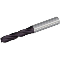 6.5 mm Dia. × 8 mm Shank × 34 mm Flute Length × 3.11″|79 mm OAL, 140°, TiAlN, Coolant Thru, Round Solid Carbide Drill