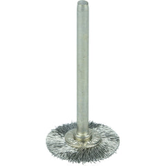 3/4″ Miniature Wire Wheel, .005″ Stainless Steel Fill, 1/8″ Stem - Americas Industrial Supply