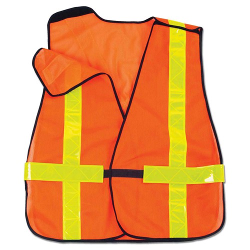 8080BAX Orange Non-Cert X-Back Vest - Americas Industrial Supply