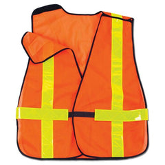8080BAX Orange Non-Cert X-Back Vest - Americas Industrial Supply