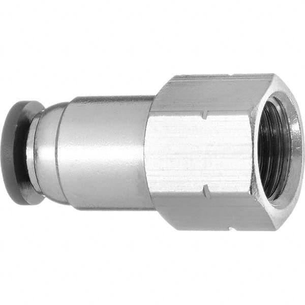 Value Collection - 3/8" OD, NPT Female, Nylon Push-to-Connect Female Connector - 150 Max psi, Black - Americas Industrial Supply