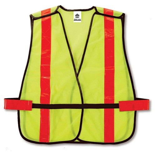 8080BAX Lime Non-Cert X-Back Vest - Americas Industrial Supply