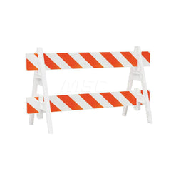 Traffic Barricades; Type: A-Frame; Barricade Height (Inch): 40; Material: Plastic; Barricade Width (Inch): 29; Reflective: Yes; Compliance: None; Color: White; Weight (Lb.): 6.0000; Top Panel Height (Inch): 8; Top Panel Width (Inch): 96; Bottom Panel Heig