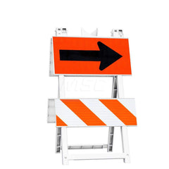 Traffic Barricades; Type: Type II; Barricade Height (Inch): 42.6; Material: Plastic; Barricade Width (Inch): 24; Reflective: Yes; Compliance: MASH Compliant; MUTCD; Color: White; Weight (Lb.): 13.2000; Top Panel Height (Inch): 12; Top Panel Width (Inch):