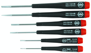 6 Piece - Precision Slotted Screwdriver Set - #26090 - 1.5 - 4.0mm - Americas Industrial Supply
