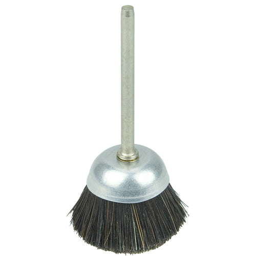 1″ Miniature Cup Brush, Stiff Hair Fill, 1/8″ Stem - Americas Industrial Supply