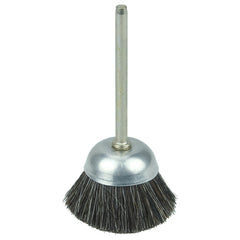 1″ Miniature Cup Brush, Soft Hair Fill, 1/8″ Stem - Americas Industrial Supply