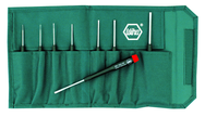 8 Piece - Precision Slotted Screwdriver Set - #26099 - Includes: 1.0 - 4.0mm - Canvas Pouch - Americas Industrial Supply