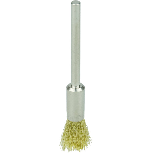 1/4″ Miniature Wire End Brush, .005″ Brass Fill, 1/8″ Stem - Americas Industrial Supply