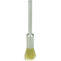 1/4″ Miniature Wire End Brush, .005″ Brass Fill, 1/8″ Stem - Americas Industrial Supply