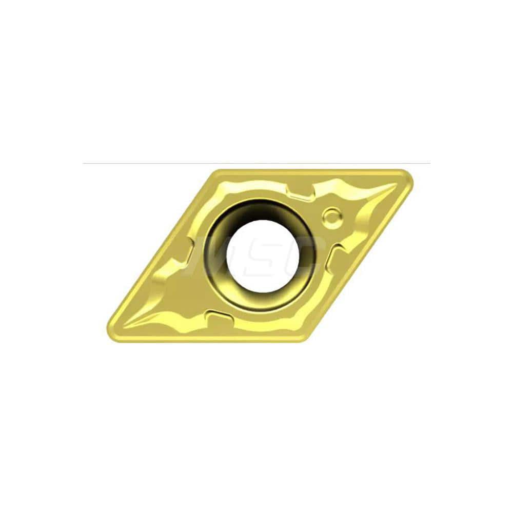 Turning Insert:  DCMT070204-UF YG3030,  Solid Carbide TiCN & Al2O3 Finish,  0.2950″ Long,  1/4″ Inscribed Circle,  N/A Series  DCMT