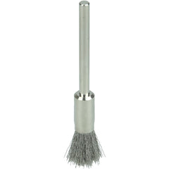 5/16″ Miniature Wire End Brush, .005″ Stainless Steel Fill, 1/8″ Stem - Americas Industrial Supply