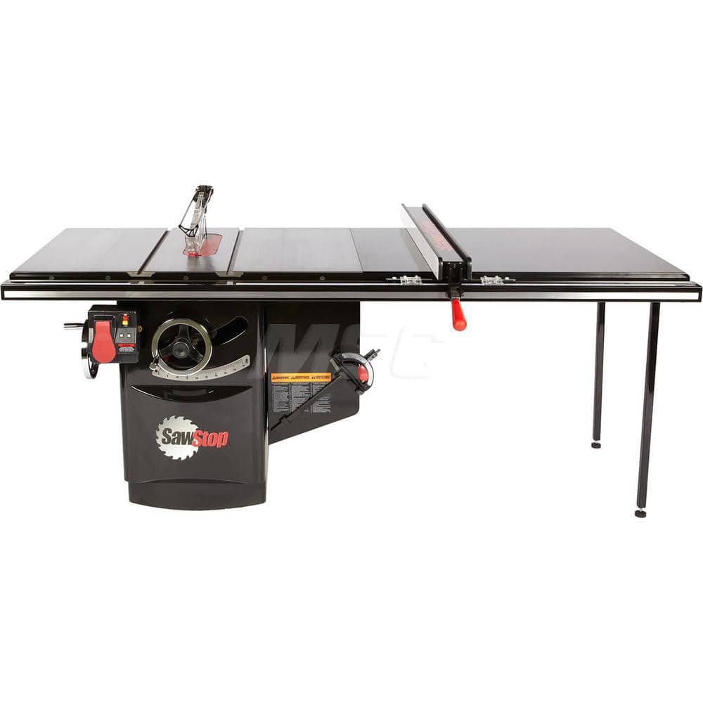 Table Saws; Blade Diameter (Inch): 10; Arbor Diameter (Inch): 5/8; Rip Capacity: 52 in; Maximum Cutting Depth (Inch): 3-1/8; Phase: 3; Horse Power: 7; Table Depth: 30 in; Maximum Speed: 4000 RPM; Amperage: 17.8; Voltage: 230; Maximum Rip to Left of Blade