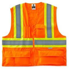 8235ZX 2/3XL ORG 2-TONE X-BACK VEST - Americas Industrial Supply