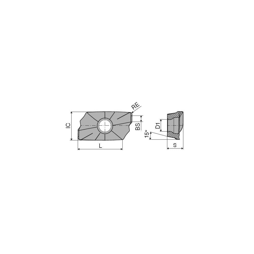 Milling Insert:  XDKT 11T308SR-M50 CTPK220,  CTPK220,  Solid Carbide N/A Finish,