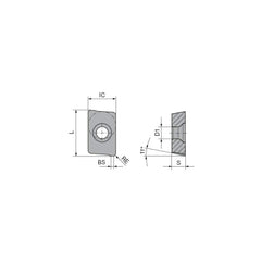 Milling Insert:  APHT 100304FR-27P AMZ,  AMZ,  Solid Carbide N/A Finish,