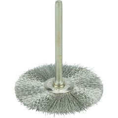 1-1/2″ Miniature Wire Wheel, .005″ Stainless Steel Fill, 1/8″ Stem - Americas Industrial Supply