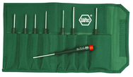 8 Piece - .028 - 1/8" - Precision Hex Inch Screwdriver Set In Canvas Pouch - Americas Industrial Supply