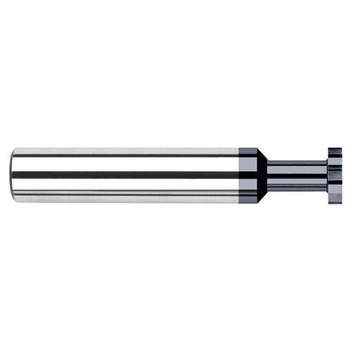 0.4375″ (7/16″) Cutter Diameter × 0.1250″ (1/8″) Width × 0.6250″ (5/8″) Neck Length Carbide Square Standard Keyseat Cutter, 8 Flutes, AlTiN Coated