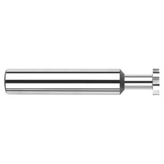 0.2500″ (1/4″) Cutter Diameter × 0.0300″ Width × 0.3750″ (3/8″) Neck Length Carbide Square Standard Keyseat Cutter, 6 Flutes - Exact Industrial Supply