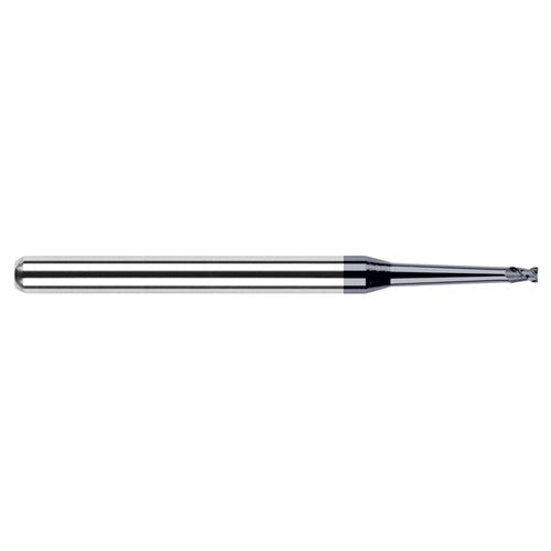 ‎Miniature End Mills - Clearance Cutters - 0.2500″ (1/4″) Cutter Diameter × 0.3750″ (3/8″) Length of Cut × 2° 1.5000″ (1-1/2″) Taper Reach Carbide Square End Mill, 2 Flutes, AlTiN Nano Coated