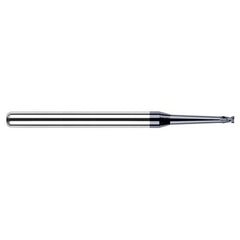 Miniature End Mills - Clearance Cutters - 0.1250″ (1/8″) Cutter Diameter × 0.1880″ Length of Cut × 2° 1.0000″ (1″) Taper Reach Carbide Square End Mill, 2 Flutes, AlTiN Nano Coated