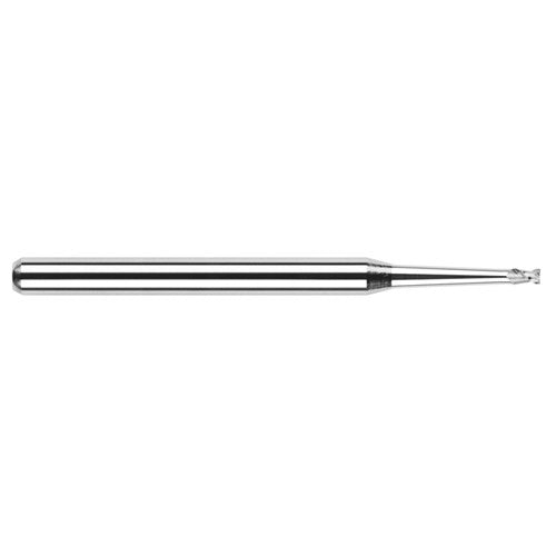 ‎Miniature End Mills - Clearance Cutters - 0.0780″ (5/64″) Cutter Diameter × 0.1180″ Length of Cut × 2° 1.5000″ (1-1/2″) Taper Reach Carbide Square End Mill, 2 Flutes - Exact Industrial Supply