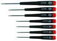 7 Piece - T5; T6; T7; T8 x 40mm; T9; T110x 50mm; T15 x 60mm - Precision Torx Screwdriver Set - Americas Industrial Supply