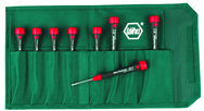 8 Piece - T1; T2; T3; T4; T5; T6; T7; T8 x 40mm - PicoFinish Precision Torx Screwdriver Set in Canvas Pouch - Americas Industrial Supply