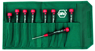 8 Piece - T5; T6; T7; T8 x 40mm; T9; T10 x 50mm; T15; T20 x 60mm - PicoFinish Precision Torx Screwdriver Set in Canvas Pouch - Americas Industrial Supply