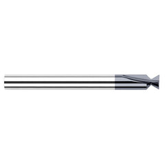 Dovetail Cutters - 0.3750″ (3/8″) Cutter Diameter 6° included Carbide Dovetail Cutter, 3 Flutes, AlTiN Coated