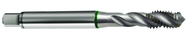 M10x1.5 6H 3-Flute Cobalt Green Ring Full Bottom 40 degree Spiral Flute Tap-Bright - Americas Industrial Supply