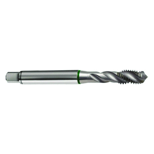 ‎M4 × 0.7 3FL 6H Cobalt Spiral Flute Full Bott Green Ring Tap-Bright FORM-E-40 Degree Helix - Americas Industrial Supply