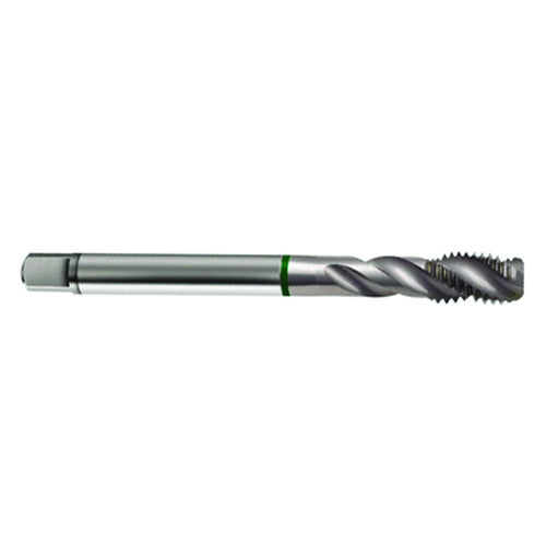 ‎M8 × 1.25 3FL 6H Cobalt Spiral Flute Full Bott Green Ring Tap-Bright FORM-E-40 Degree Helix - Americas Industrial Supply