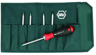 6 Piece - Drive-Loc VI Interchangeable Set - #28197 - Includes: Security Torx® T6s x T8s; T7s x T9s; T10s x T15s; T20s x T25s; T30s x T40s - Canvas Pouch - Americas Industrial Supply