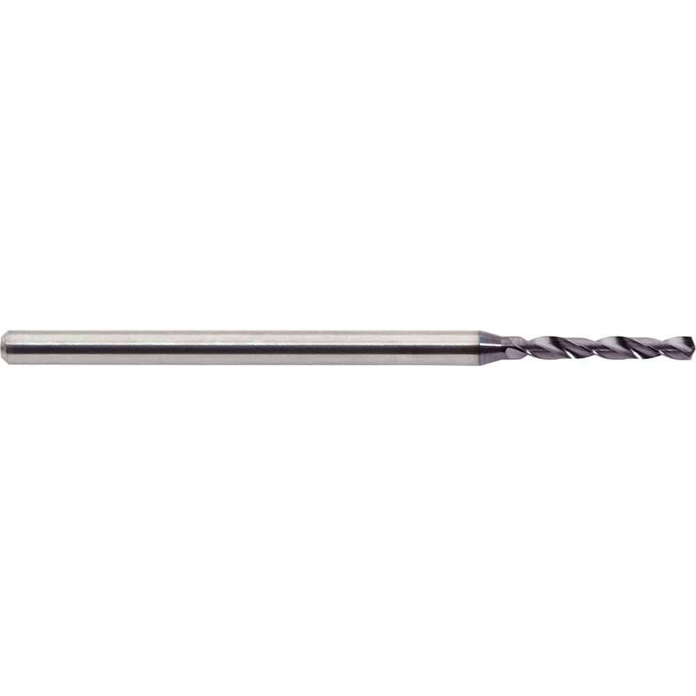 Micro Drill Bit: 0.0492″ Dia, 140 °, Solid Carbide ALtima Finish, RH Cut, Helical Flute, Straight-Cylindrical Shank