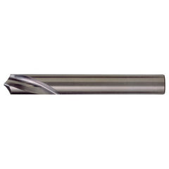 ‎1/4-E × 2-1/2″ OAL 90 Degree Carbide Radial NC Spotting Drills Bright - Exact Industrial Supply