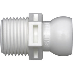 Loc-Line - Coolant Hose Adapters, Connectors & Sockets; Type: Connector ; Hose Inside Diameter (Inch): 1/2 ; Thread Type: NonThreaded ; Connection Type: 1/2 NPT ; Body Material: Acetal ; Maximum Flow Rate (GPM): 7.92 - Exact Industrial Supply