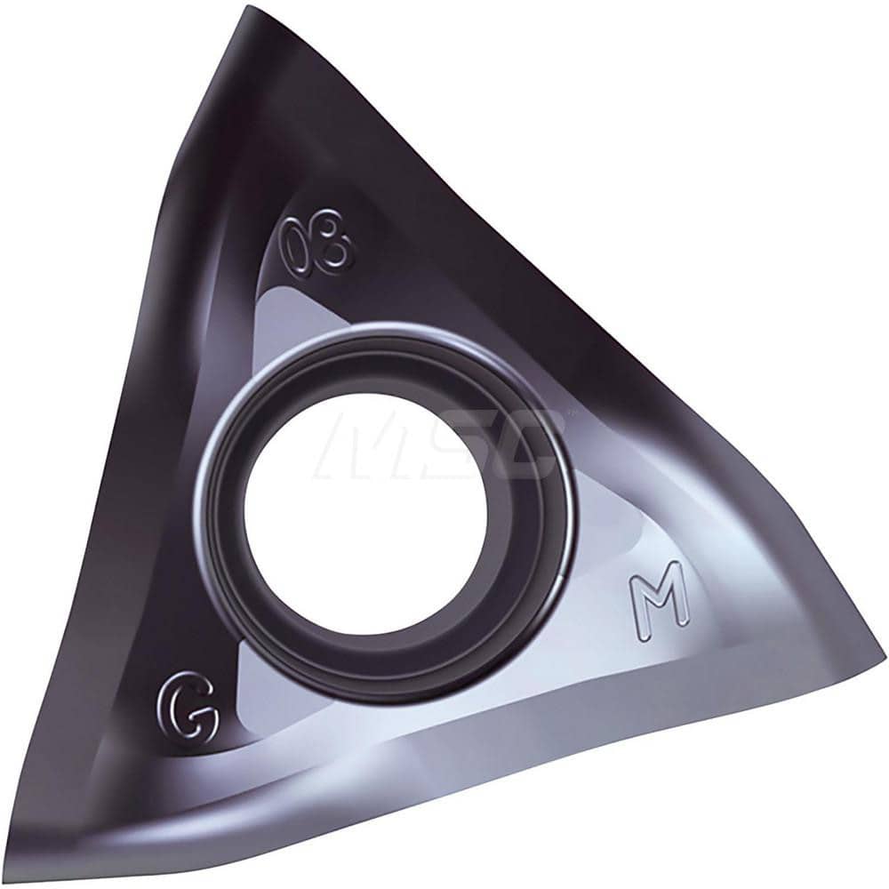 Kyocera TOMT 060504ERGM PR1510 Grade PVD Carbide, 60 Degree Triangle, Positive Rake Angle, Right-Hand Milling insert for Roughing in (K) Gray Cast Iron