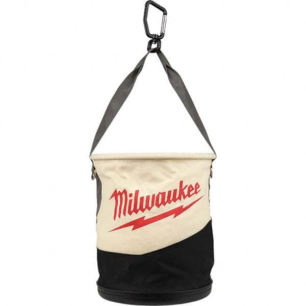 Milwaukee Tool - 2 Pocket, Canvas, Tan/Black Bucket Tool Organizer - Americas Industrial Supply