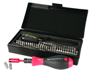 53 Piece - TorqueVario-S Handle 10-50 In/Lbs Handle - #28595 - Includes: Slotted; Phillips; Torx®; Hex Inch & Metric; Pozi; Torq Set and Triwing Bits - Storage Box - Americas Industrial Supply