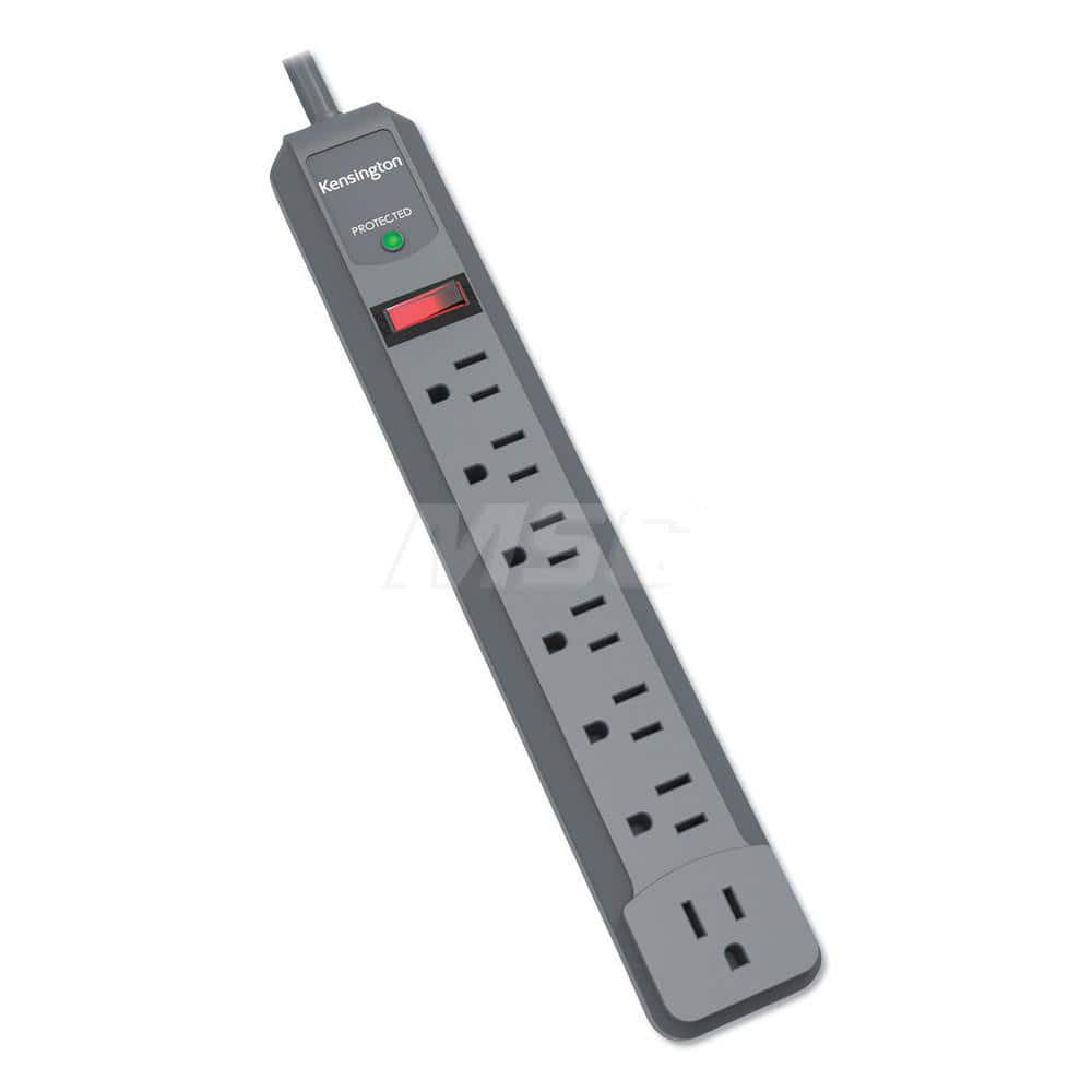 ACCO - Power Outlet Strips; Amperage: 15 ; Voltage: 120 ; Number of Outlets: 7 ; Material: ABS Plastic ; Mounting Type: Floor ; Cord Length (Feet): 6 - Exact Industrial Supply