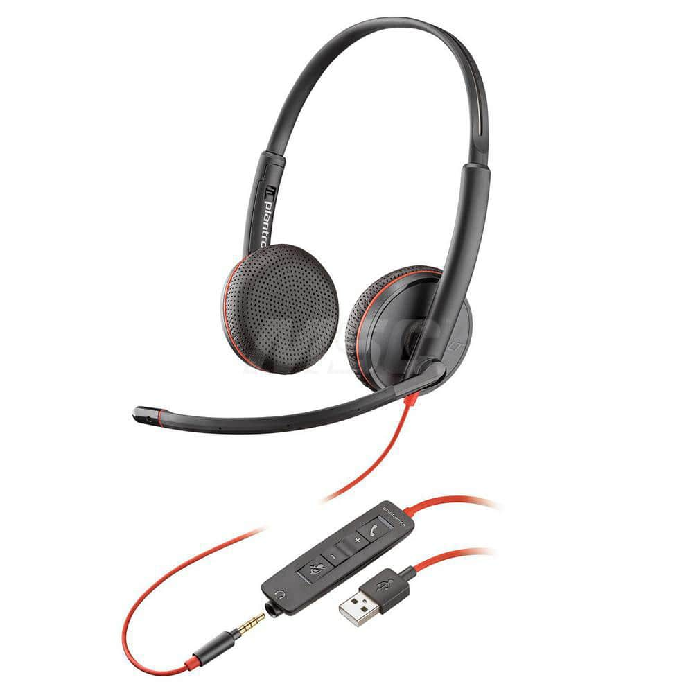 Plantronics - Office Machine Supplies & Accessories; Office Machine/Equipment Accessory Type: Headphones ; For Use With: PC Via USB/USB-C; Connects To Mobile Devices & Tablets Via 3.5 mm & Devices That Support USB-C ; Contents: Headset; Carrying Case ; C - Exact Industrial Supply