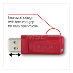 Flash Drive: Red Use with Windows XP Vista & 7 & Higher, Mac OS X 10.1 & Higher & Linux kernel 2.6 & Higher, 64 GB