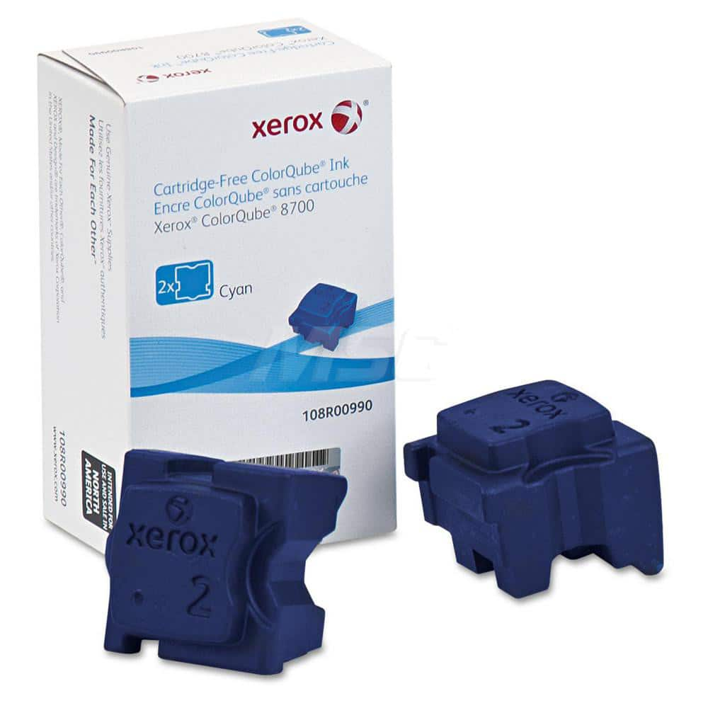 Xerox - Office Machine Supplies & Accessories; Office Machine/Equipment Accessory Type: Solid Ink Stick ; For Use With: Xerox ColorQube 8700 ; Color: Cyan - Exact Industrial Supply