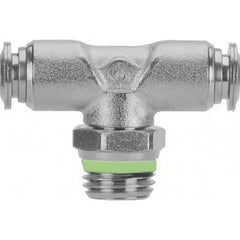 Aignep USA - Metal Push-To-Connect Tube Fittings; Type: Male Branch Tee Swivel ; Tube Outside Diameter (mm): 4 ; Maximum Working Pressure: 290.000 ; Connection Style: Push to Connect ; Connection Type: Push to Connect ; Material: 316L Stainless Steel - Exact Industrial Supply