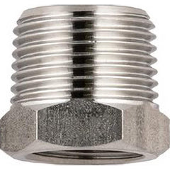Aignep USA - Stainless Steel Pipe Fittings; Type: Reducer ; Fitting Size: 3/4 x 1/2 ; End Connections: BSPT x BSPP ; Material Grade: 316L Stainless Steel ; Pressure Rating (psi): 290 - Exact Industrial Supply